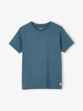 Vertbaudet  Personaliseerbare gekleurd jongensshirt met korte mouwen - blauw