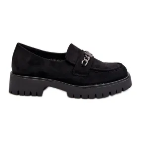 Vinceza Suède damesmocassins met decoratie, zwart, Loraleima
